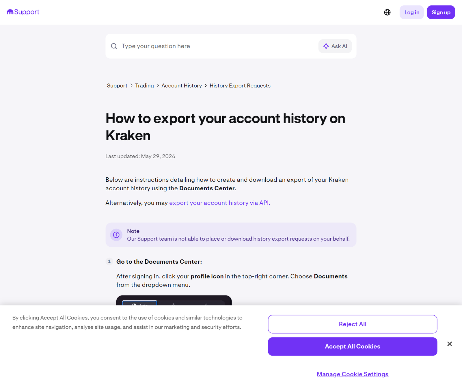 How to export from Kraken