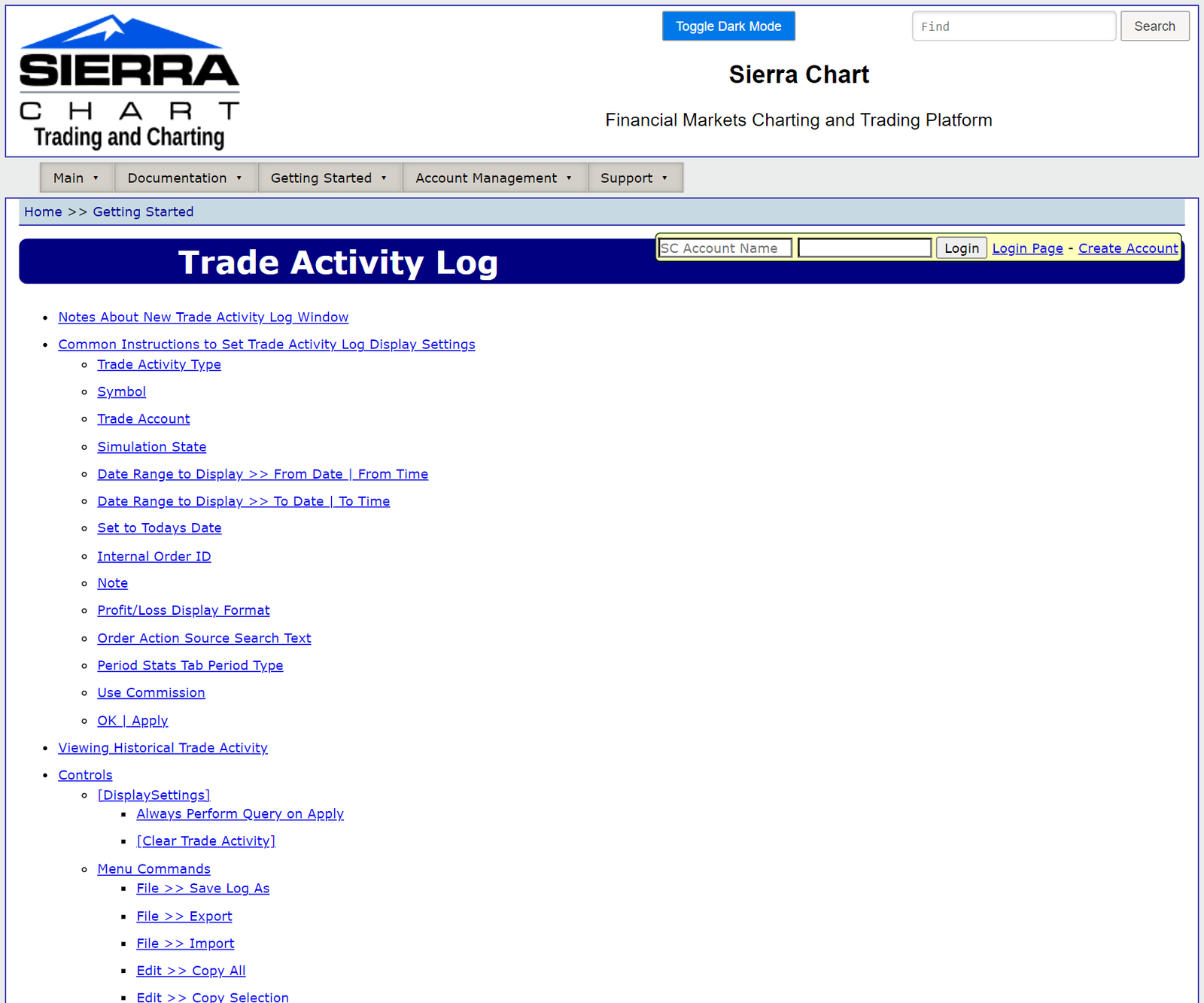 How to export from Sierra Chart