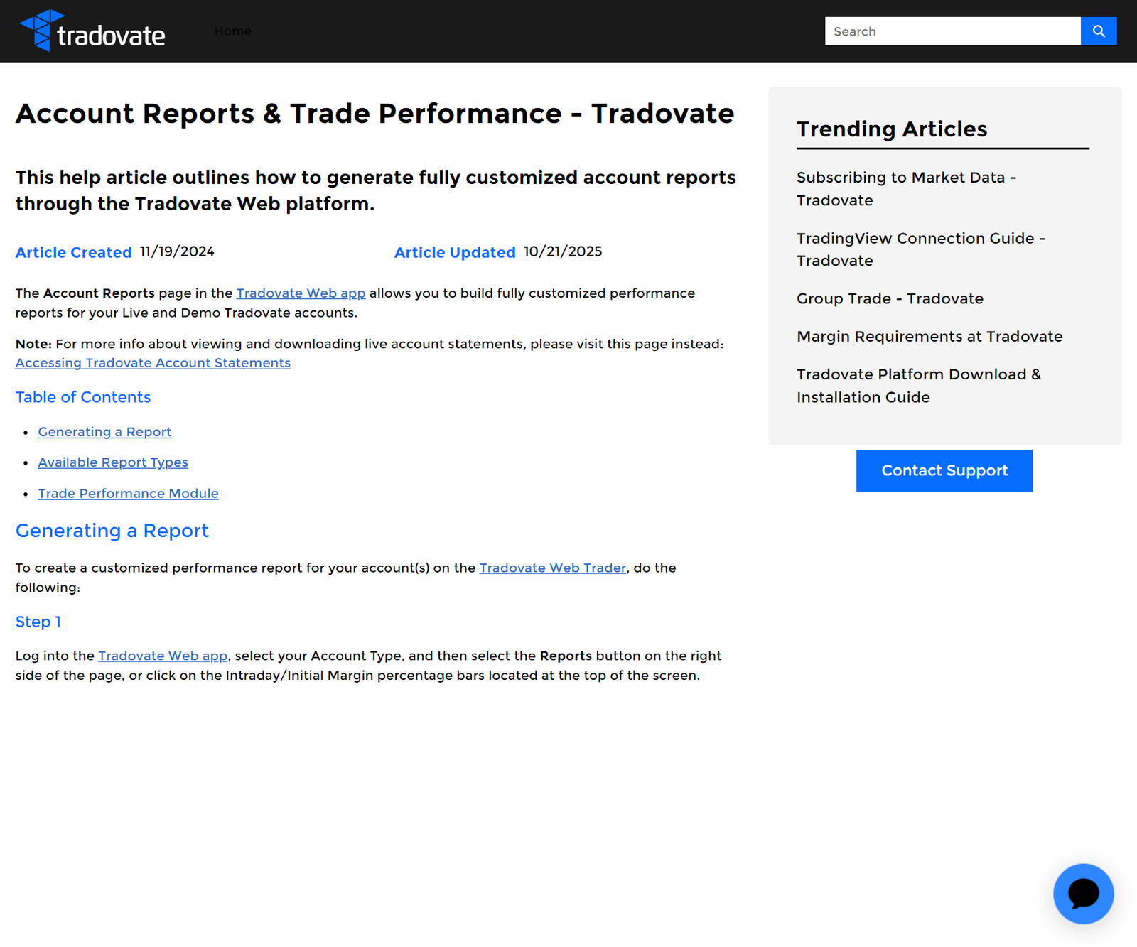 How to export from Tradovate